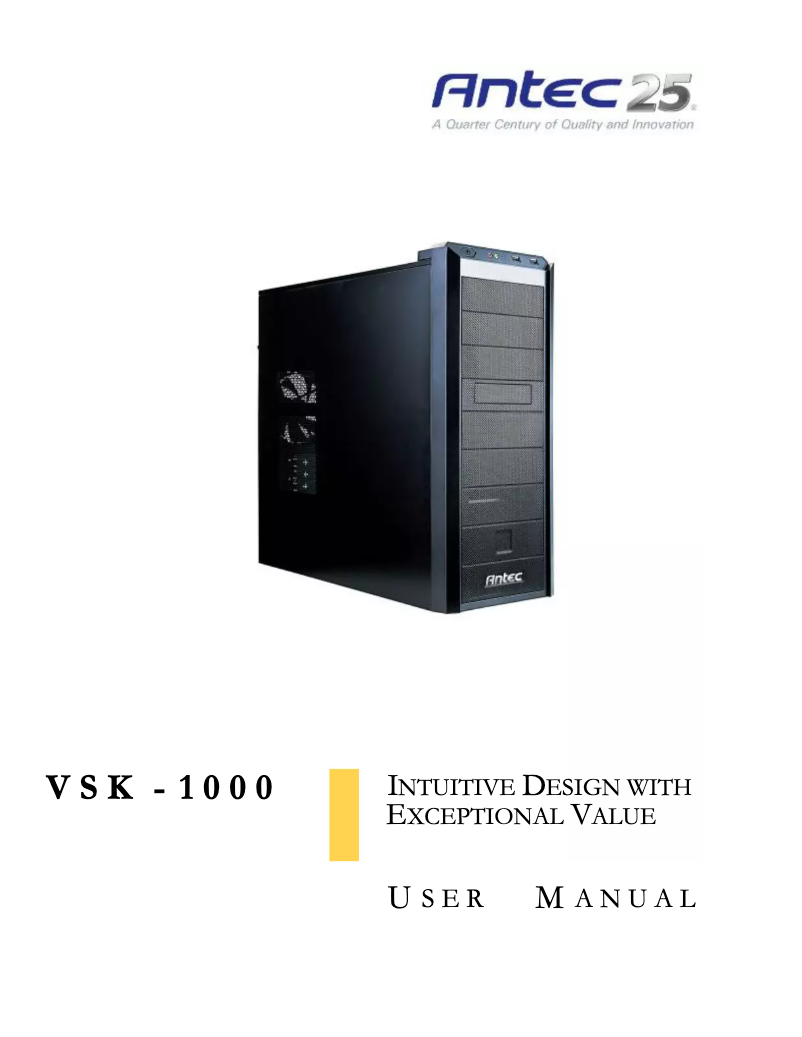 Imagen de la primera página del manual del dispositivo VSK-1000