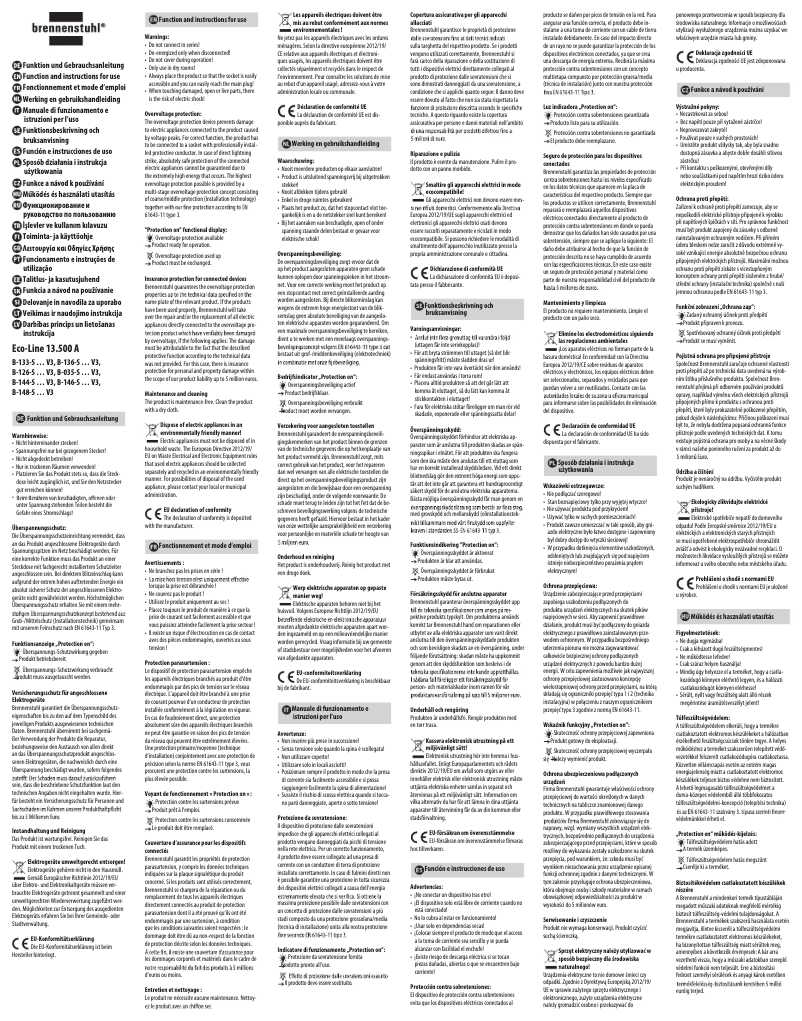 Página 1 del manual Manual de usuario Brennenstuhl Eco-Line 13.500A