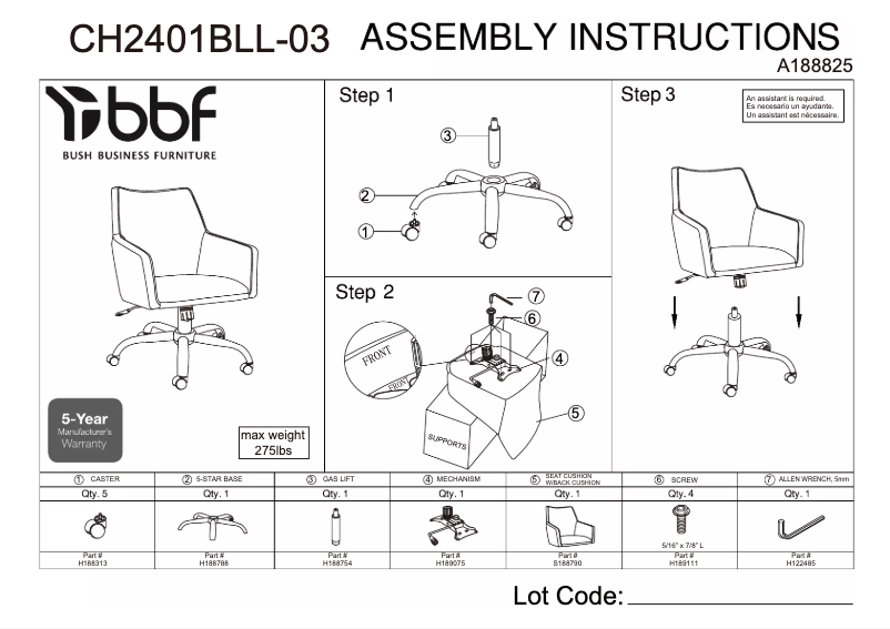 Página 1 del manual Manual de usuario Bush CH2401BLL-03