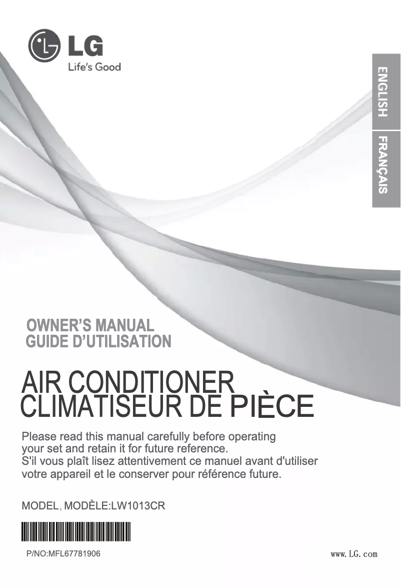 Página 1 del manual Manual de usuario LG LW1013CR