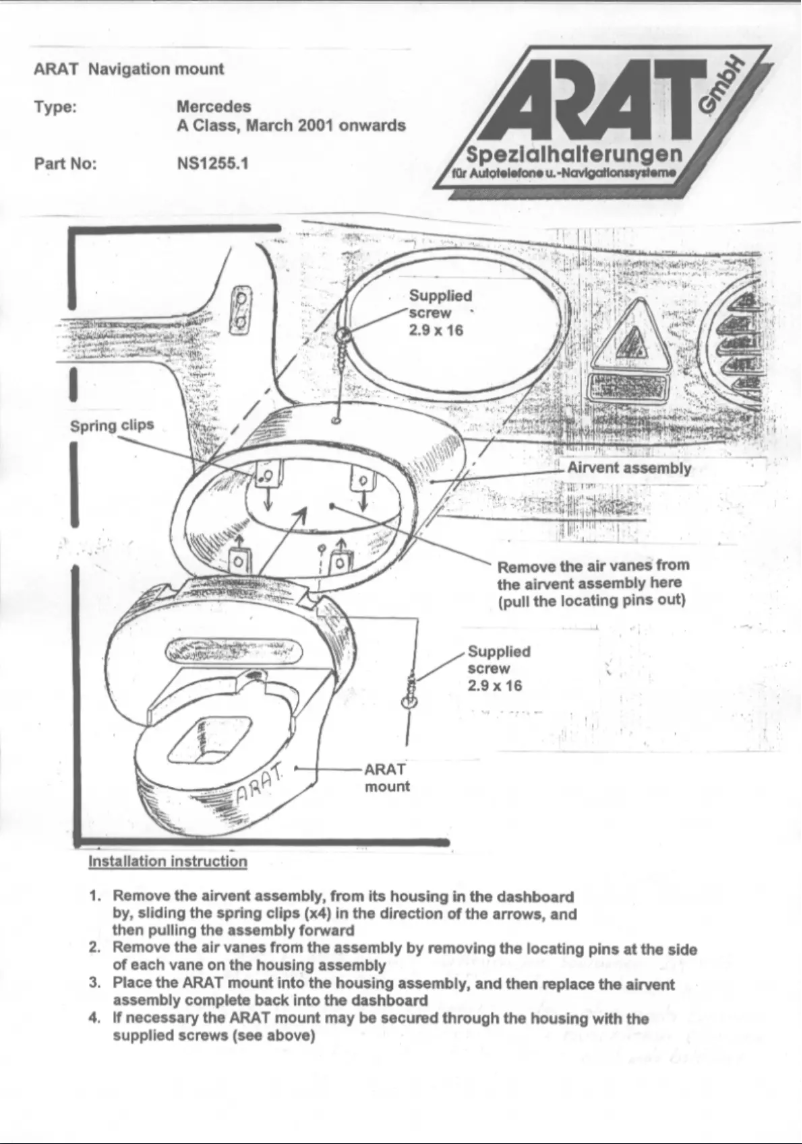 Página 1 del manual Manual de usuario Arat NS1255.1
