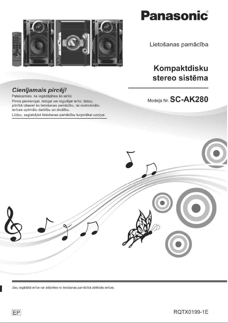 Página nº 1 - Manual de usuario Panasonic SC-AKX280