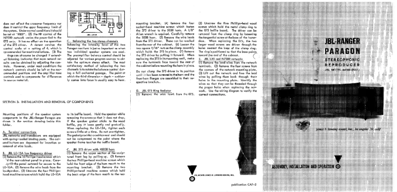 Imagen de la primera página del manual del dispositivo Paragon D44000WX