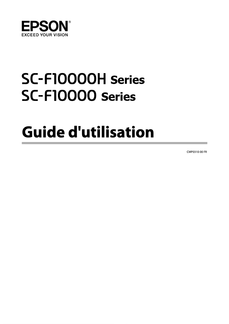 Página 1 del manual Manual de usuario Epson SureColor SC-F10000