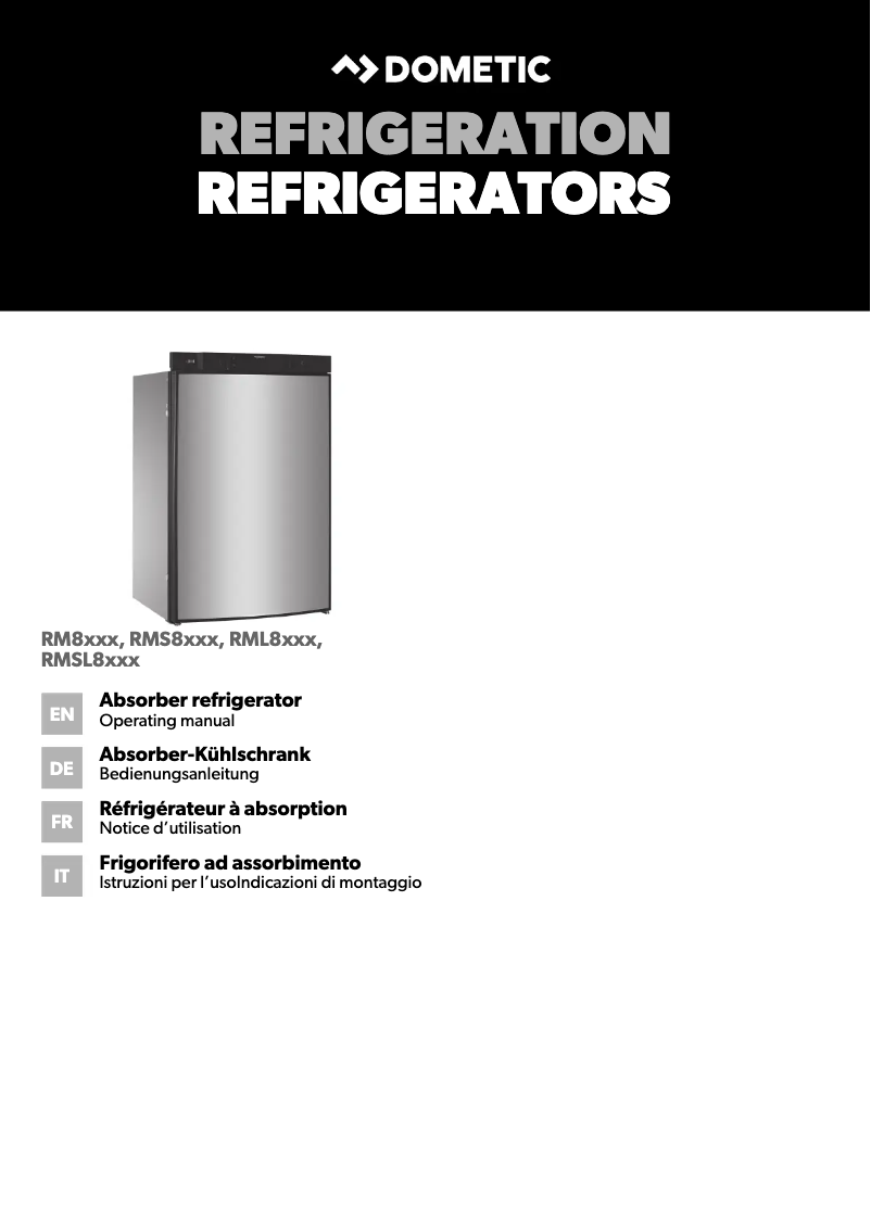 Imagen de la primera página del manual del dispositivo RMS 8500