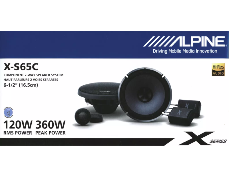 Página 1 del manual Manual de usuario Alpine X-S65C