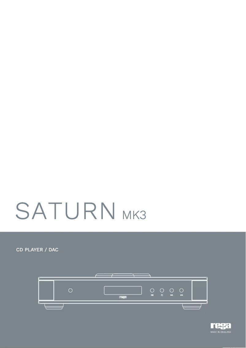 Página nº 1 - Manual de usuario Rega Saturn MK3