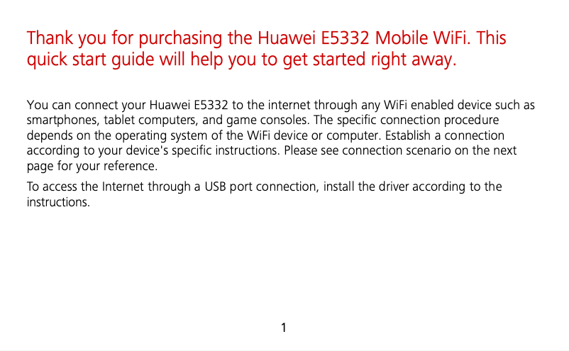 Imagen de la primera página del manual del dispositivo E5332