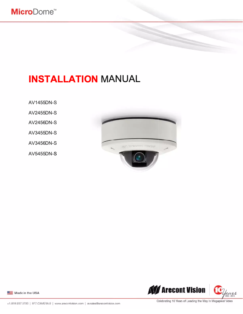 Página nº 1 - Manual de usuario Arecont Vision AV2455DN-S