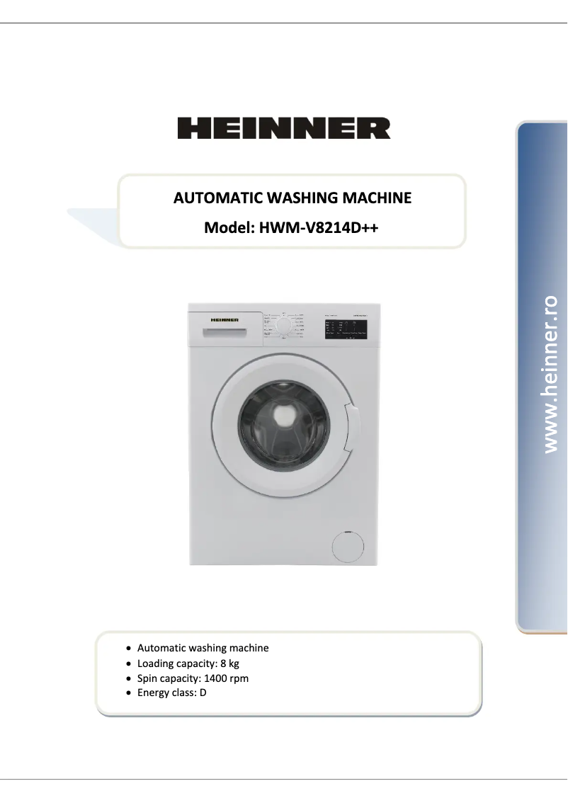 Imagen de la primera página del manual del dispositivo HWM-V8214D++
