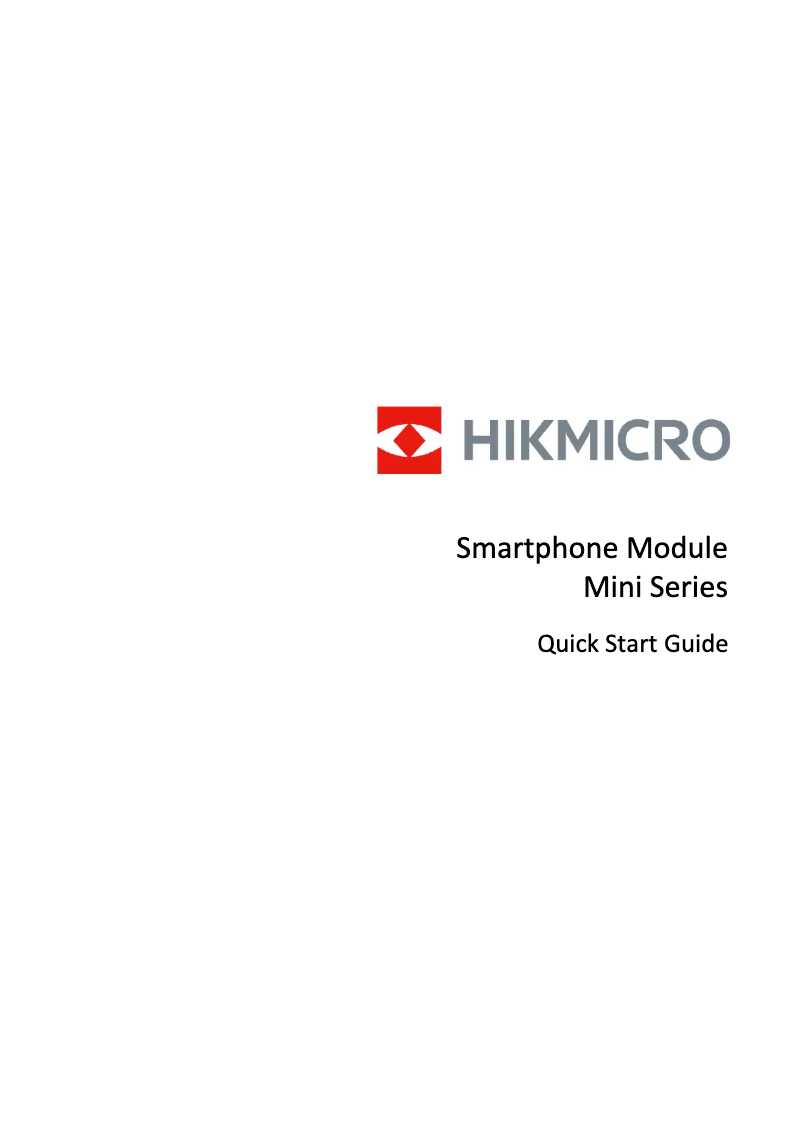 Página 1 del manual Manual de usuario Hikmicro Mini 2 Plus