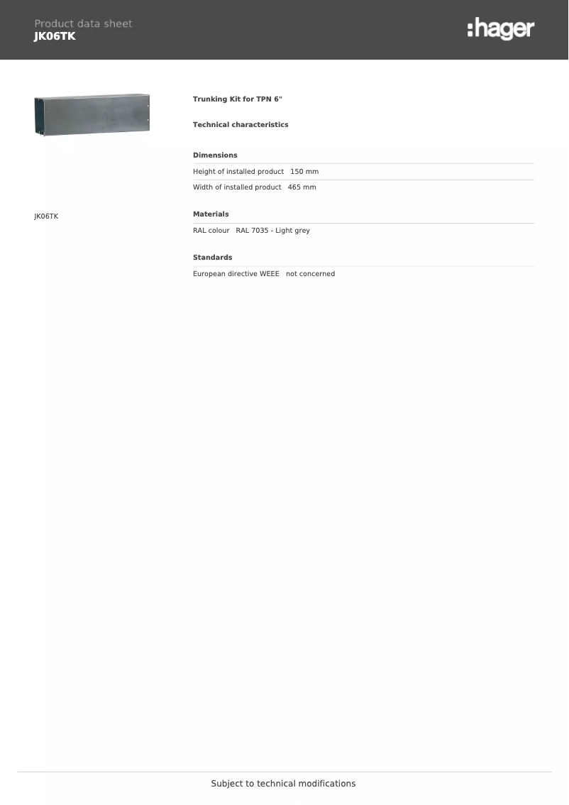 Imagen de la primera página del manual del dispositivo JK06TK