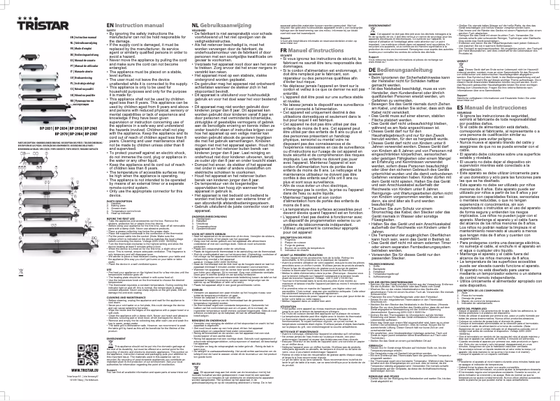 Página 1 del manual Manual de usuario TriStar BP-2984