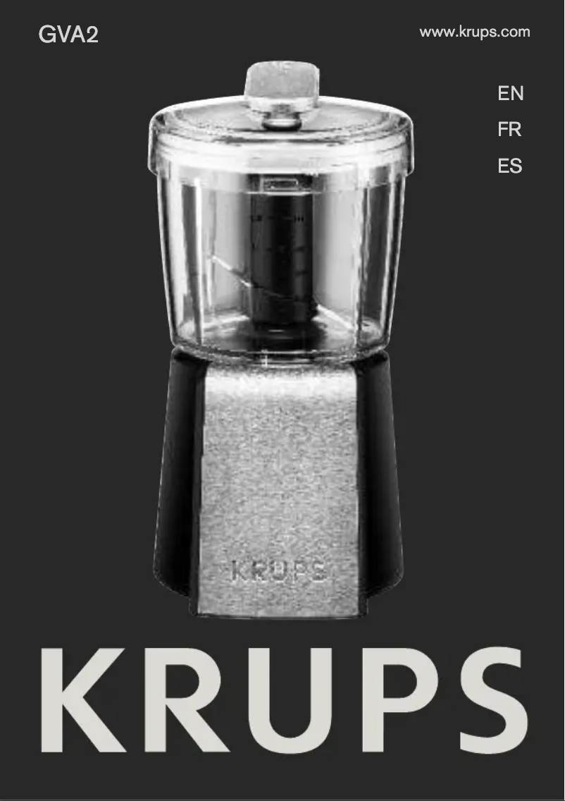 Página 1 del manual Manual de usuario Krups Speedy Pro GVA208