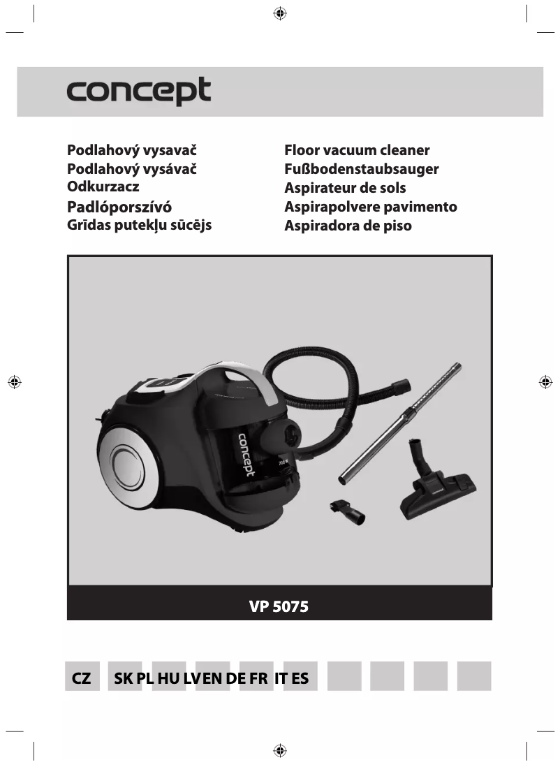 Imagen de la primera página del manual del dispositivo VP5075