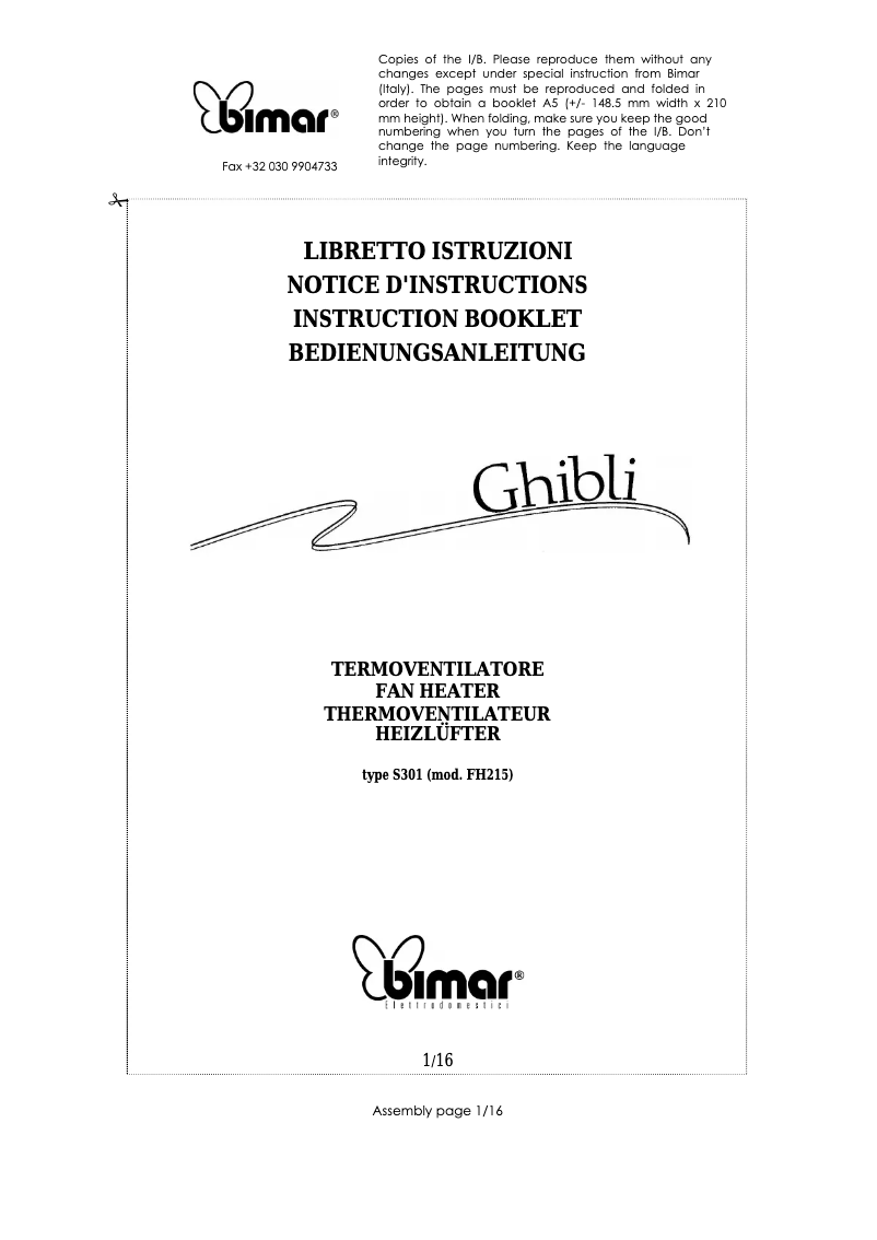 Imagen de la primera página del manual del dispositivo S301A.EU