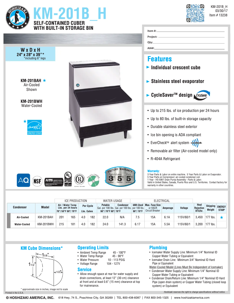 Imagen de la primera página del manual del dispositivo KM-201BWH