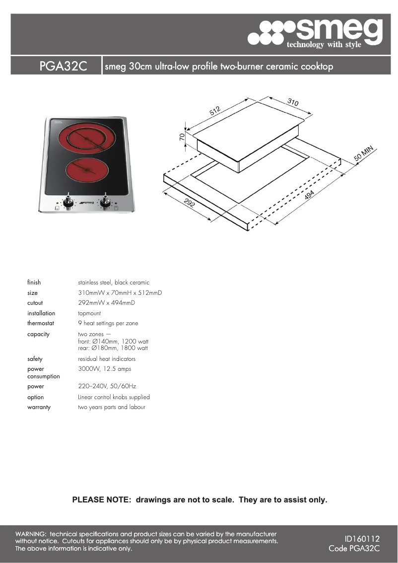 Imagen de la primera página del manual del dispositivo PGA32C