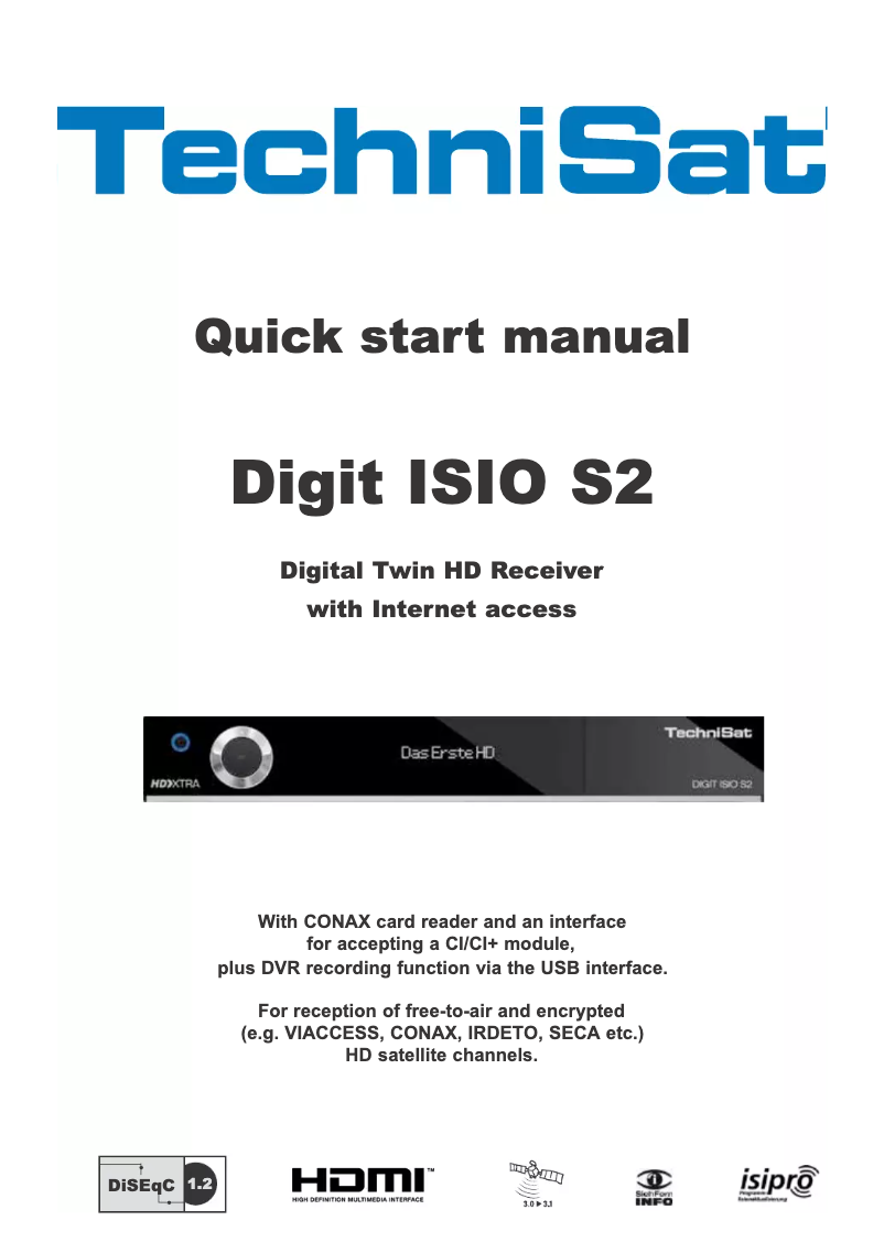 Imagen de la primera página del manual del dispositivo DIGIT ISIO S2