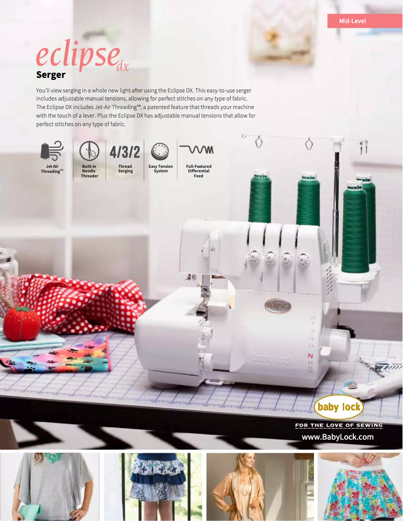 Página nº 1 - Ficha técnica Baby Lock Eclipse DX