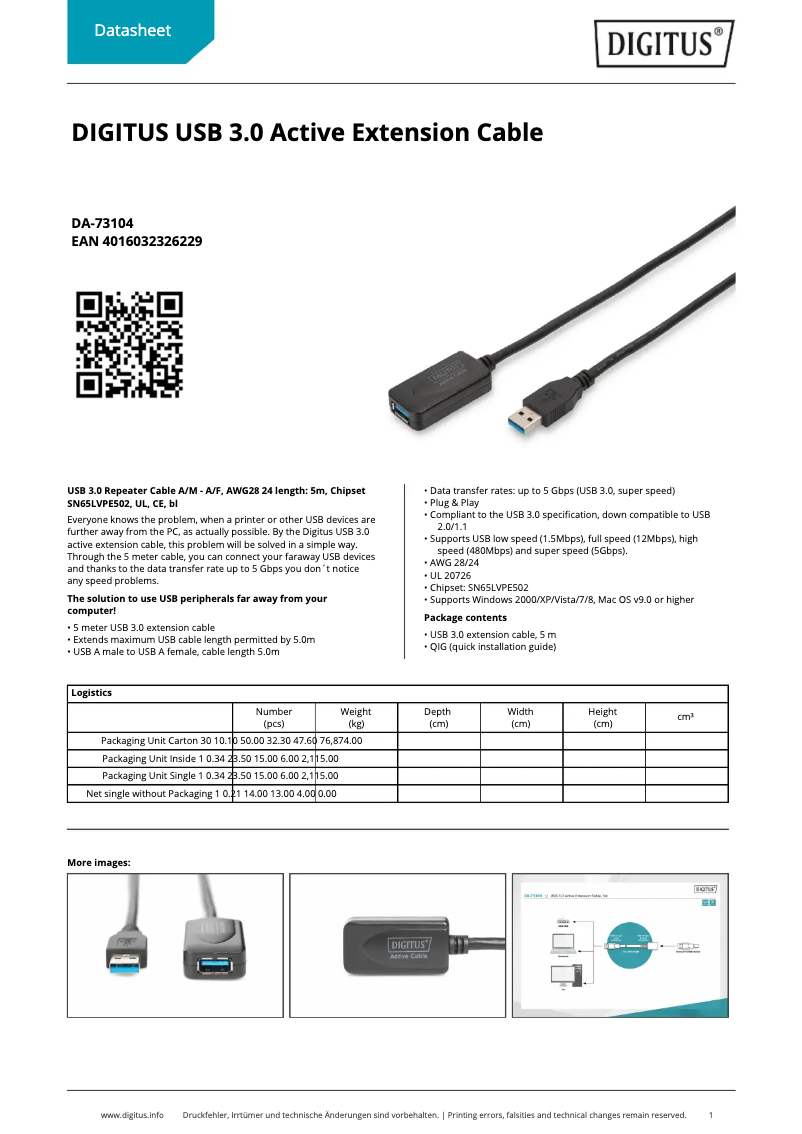 Imagen de la primera página del manual del dispositivo DA-73104