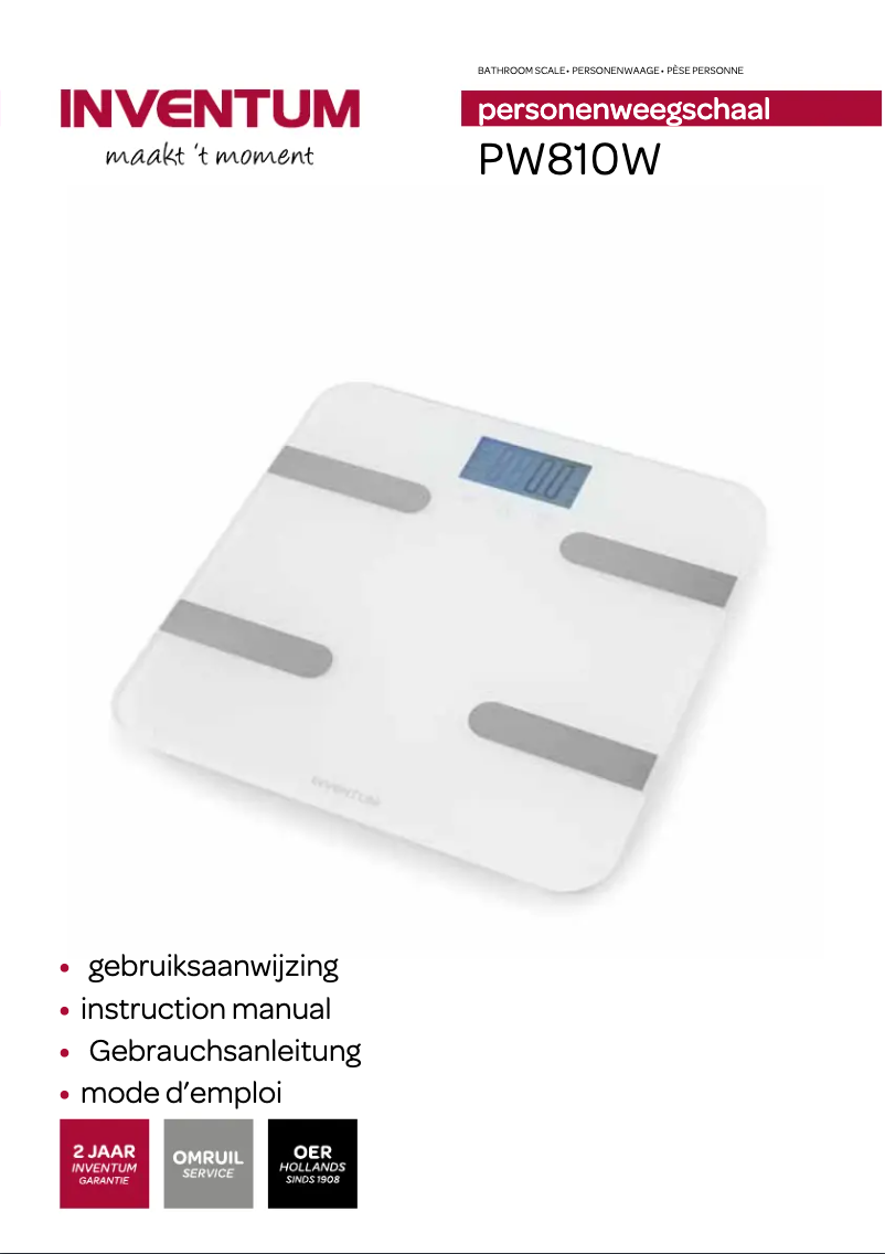 Página 1 del manual Manual de usuario Inventum PW810W
