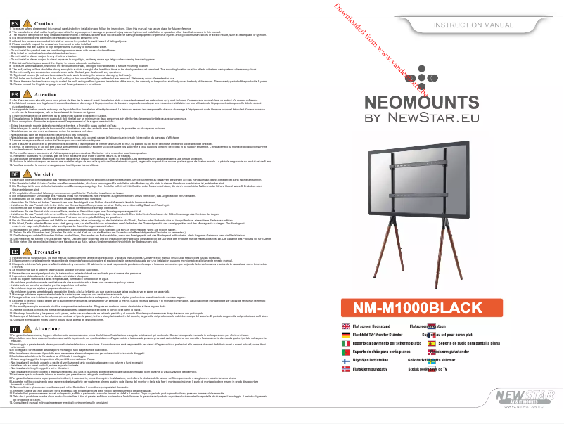 Imagen de la primera página del manual del dispositivo NM-M1000BLACK