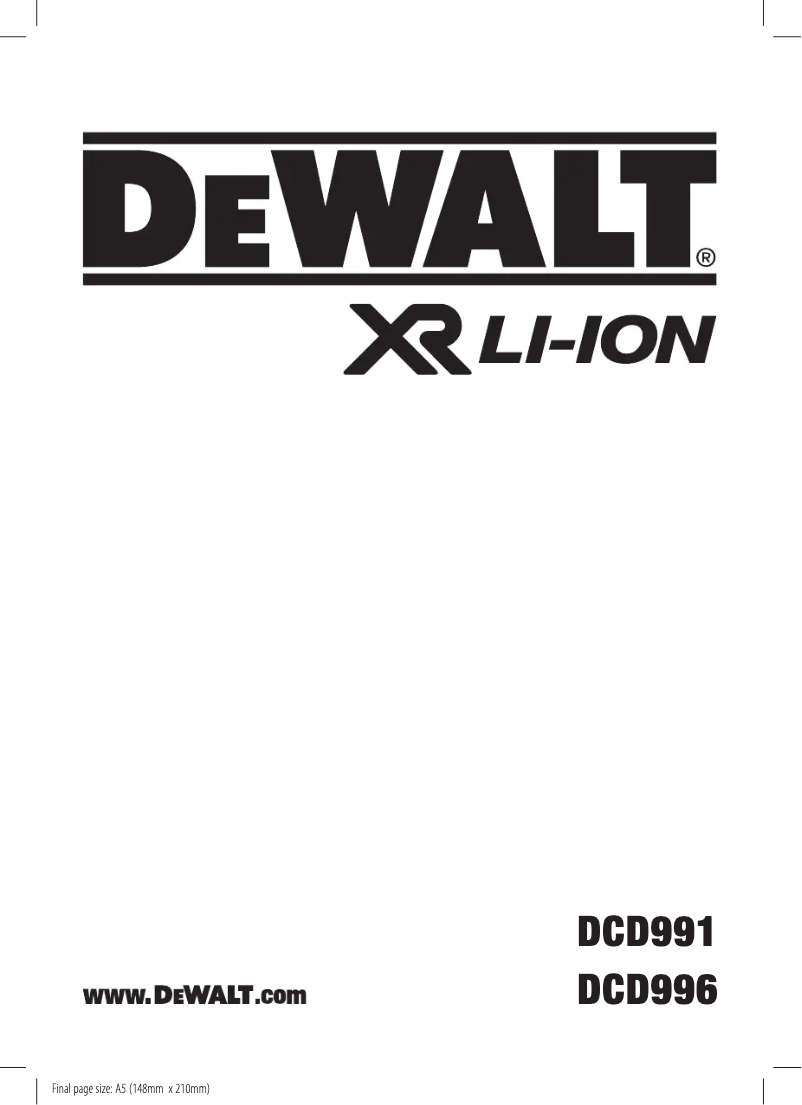 Página 1 del manual Manual de usuario DeWalt DCK853P4