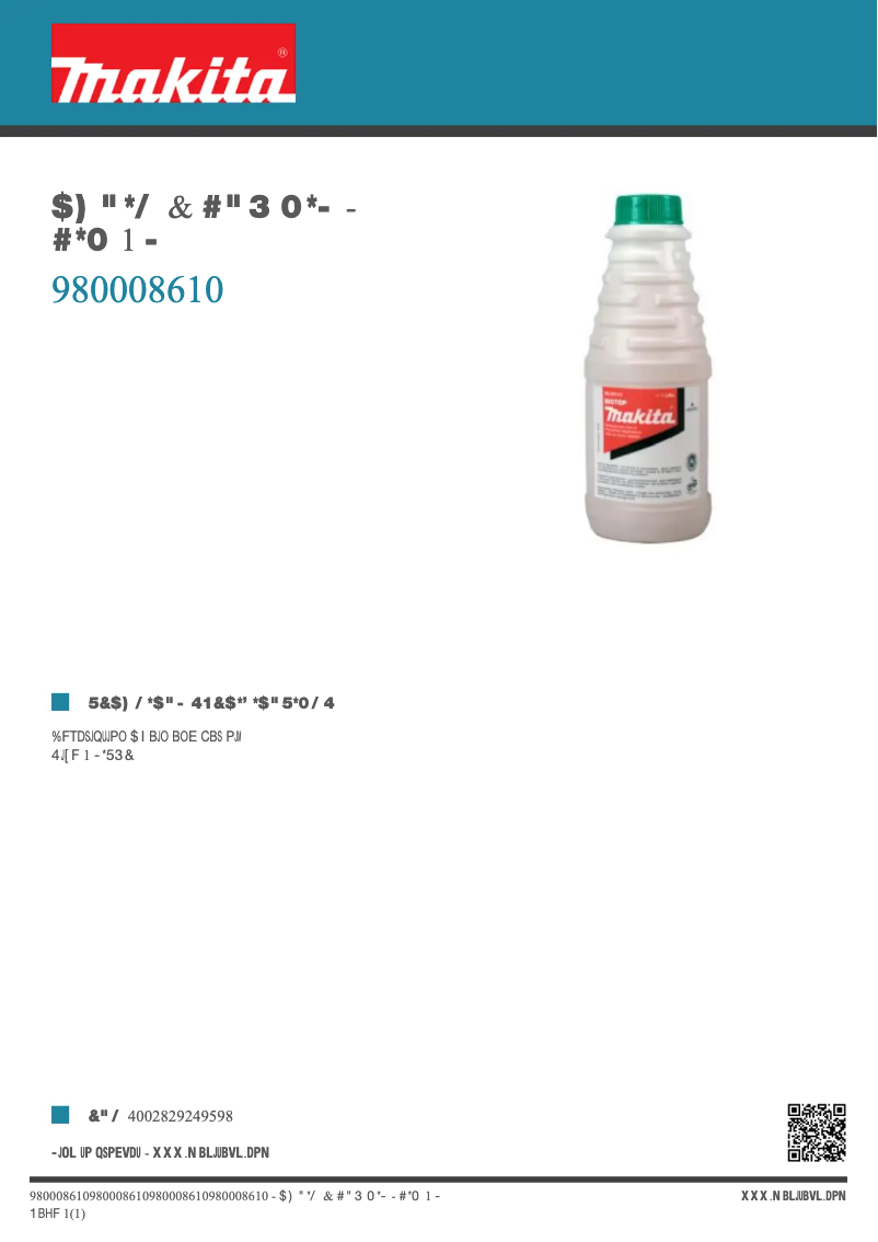 Imagen de la primera página del manual del dispositivo 980008610