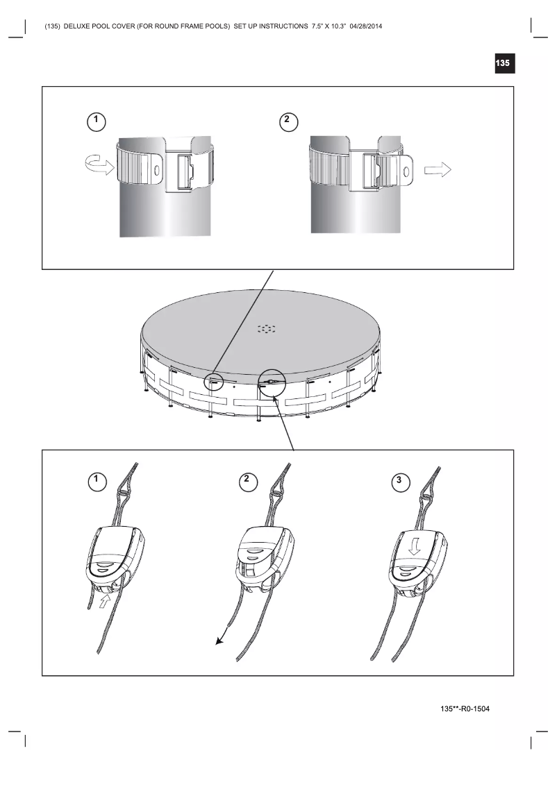 Imagen de la primera página del manual del dispositivo Deluxe Pool Cover