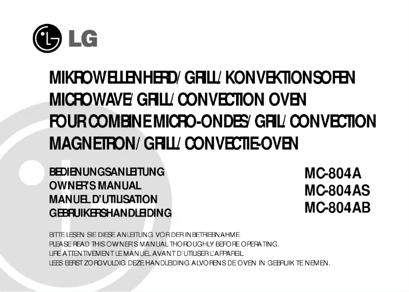Imagen de la primera página del manual del dispositivo MC-804AB