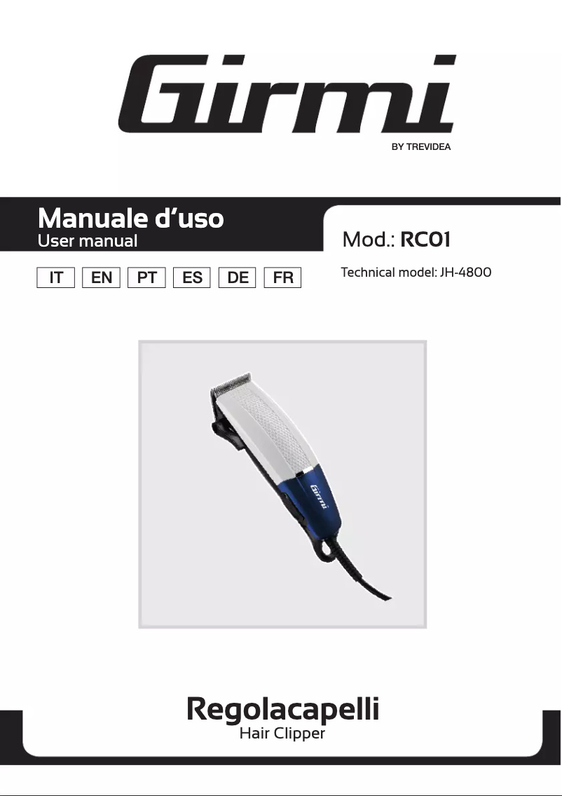 Imagen de la primera página del manual del dispositivo RC01