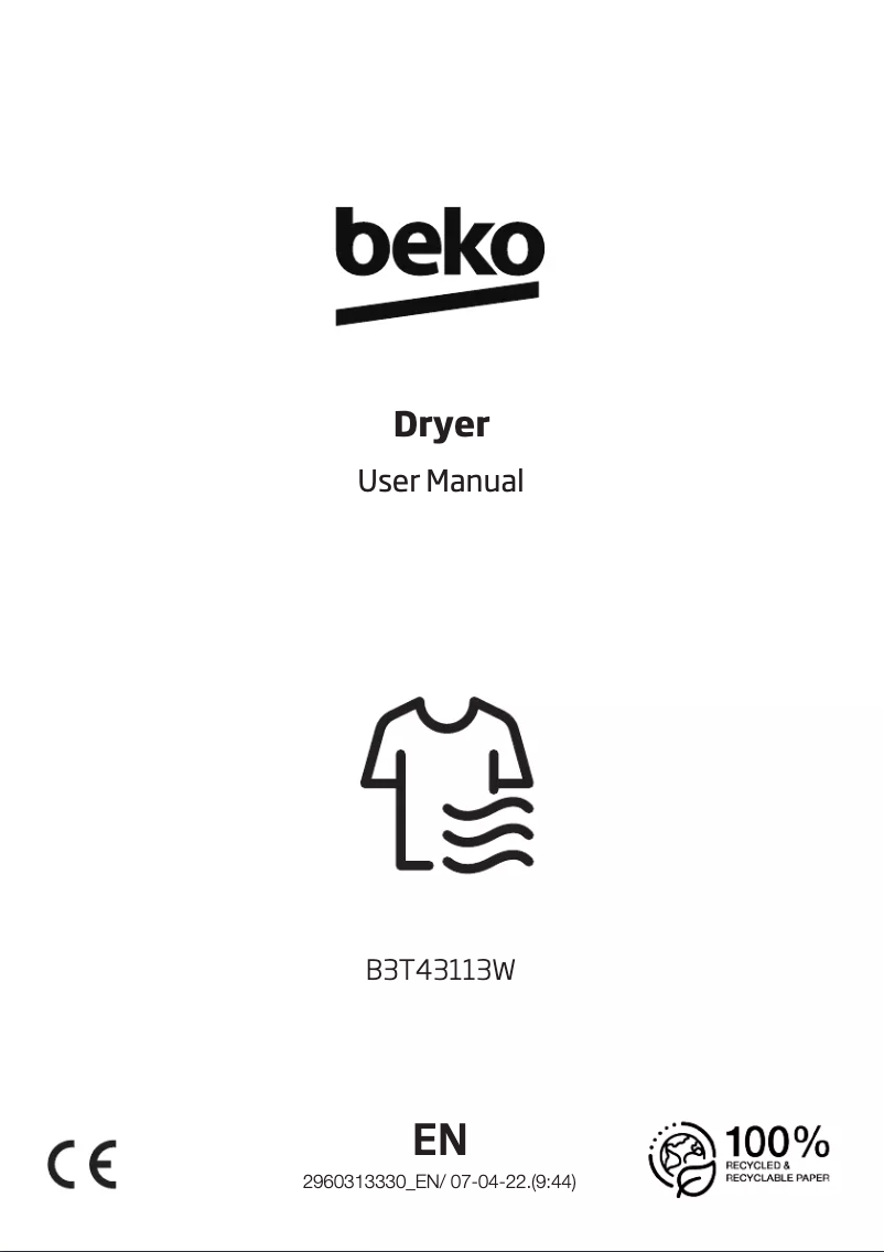 Página 1 del manual Manual de usuario Beko B3T43113W