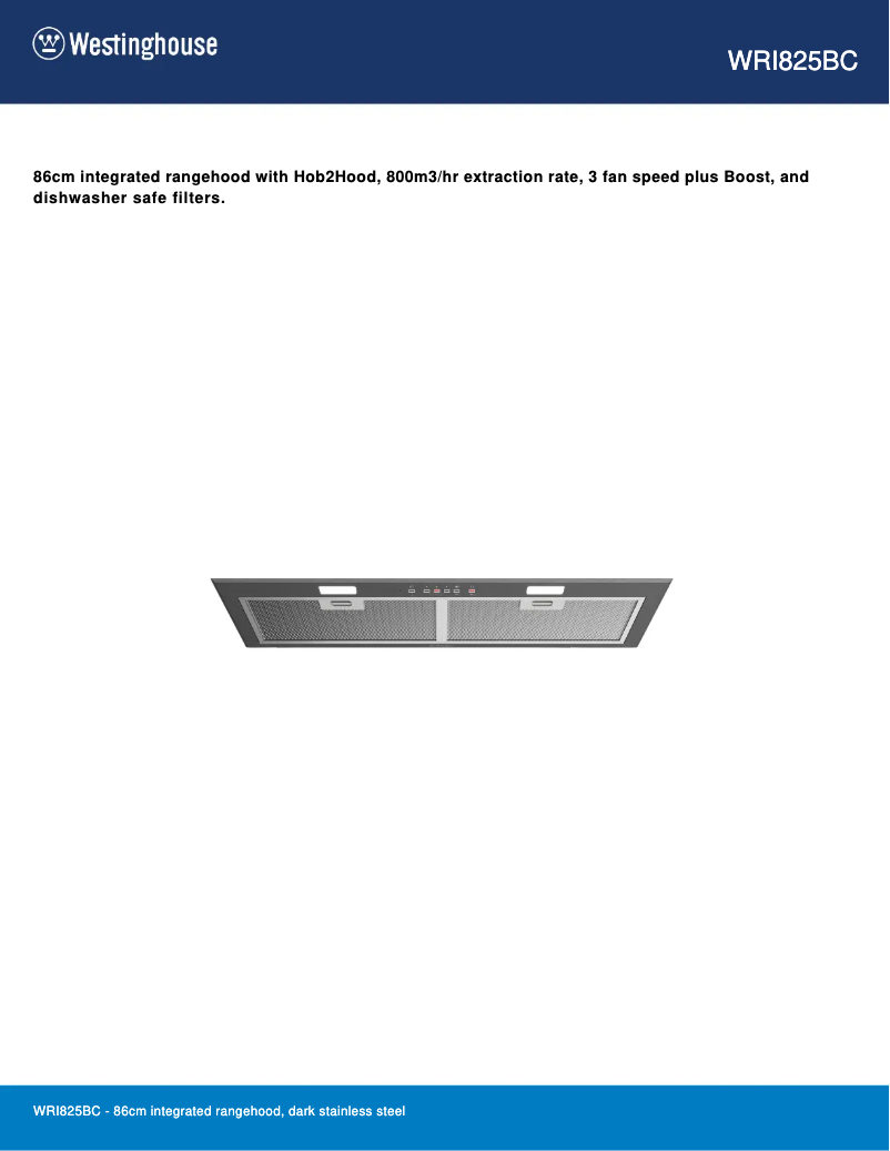Imagen de la primera página del manual del dispositivo WRI825BC