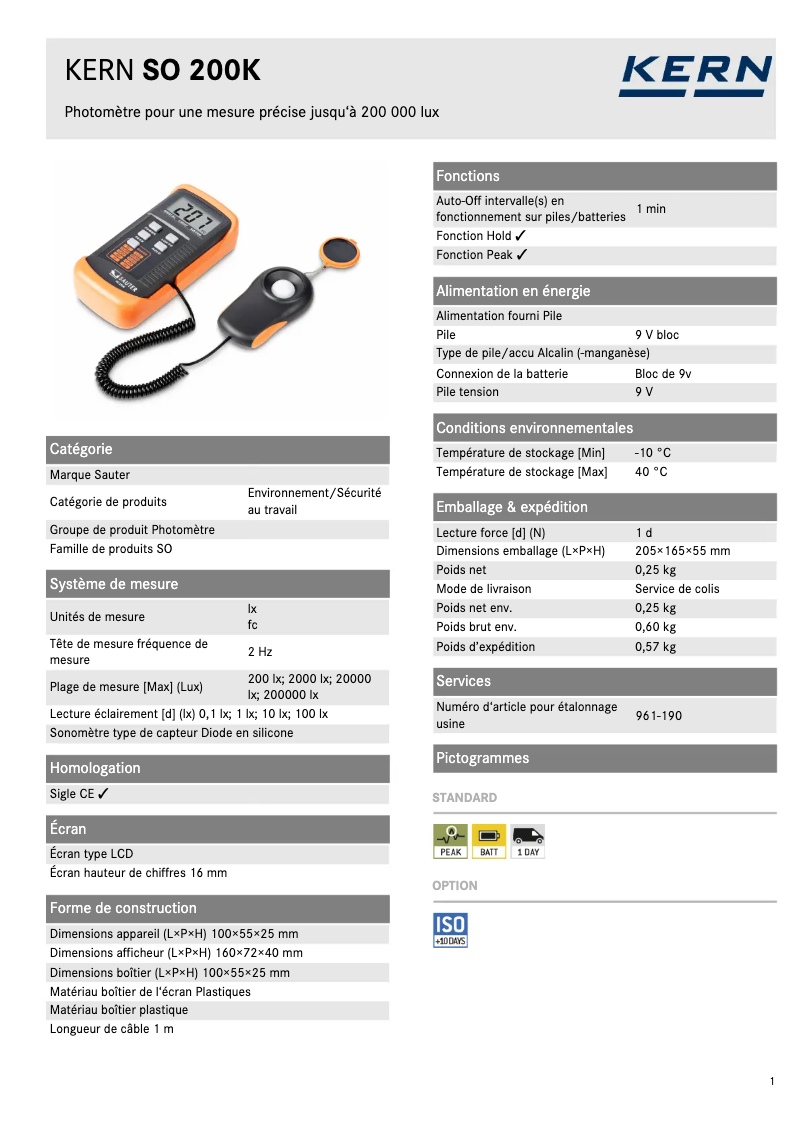 Página nº 1 - Ficha técnica Sauter SO 200K