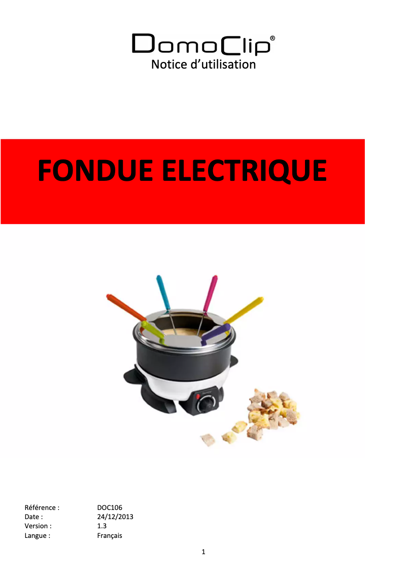 Página nº 1 - Manual de usuario Domoclip DOC106