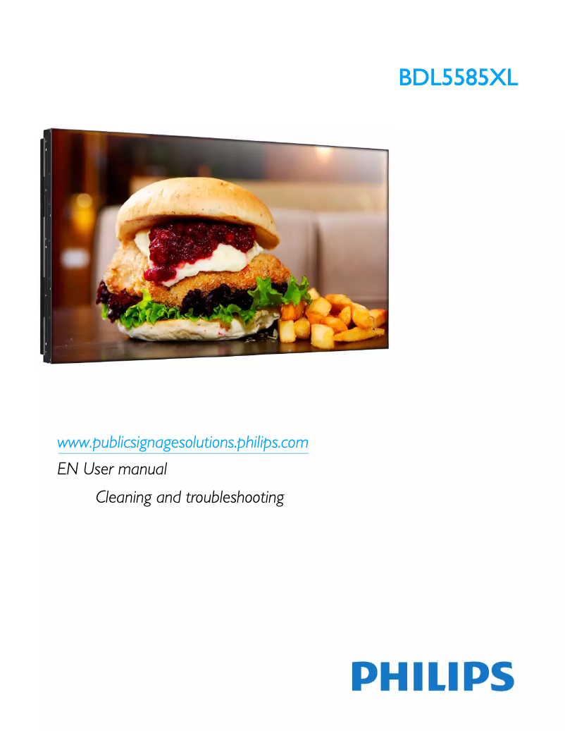Página 1 del manual Manual de usuario Philips BDL5585XL