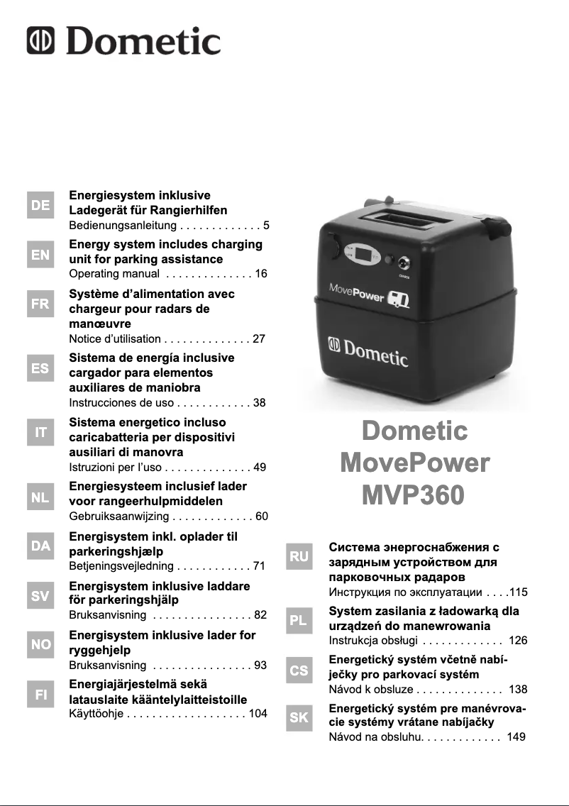 Imagen de la primera página del manual del dispositivo MovePower MVP360