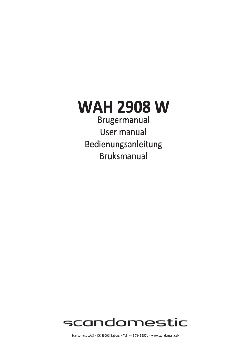 Imagen de la primera página del manual del dispositivo WAH 2908 W