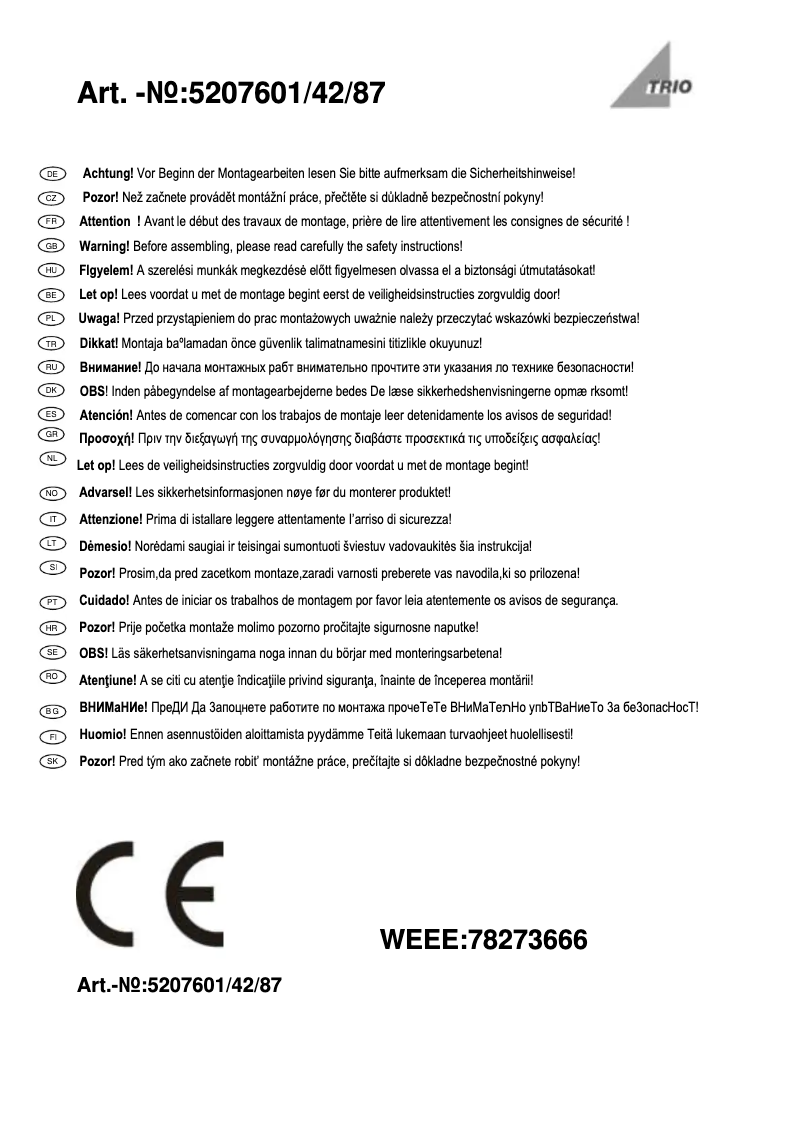 Imagen de la primera página del manual del dispositivo Reno