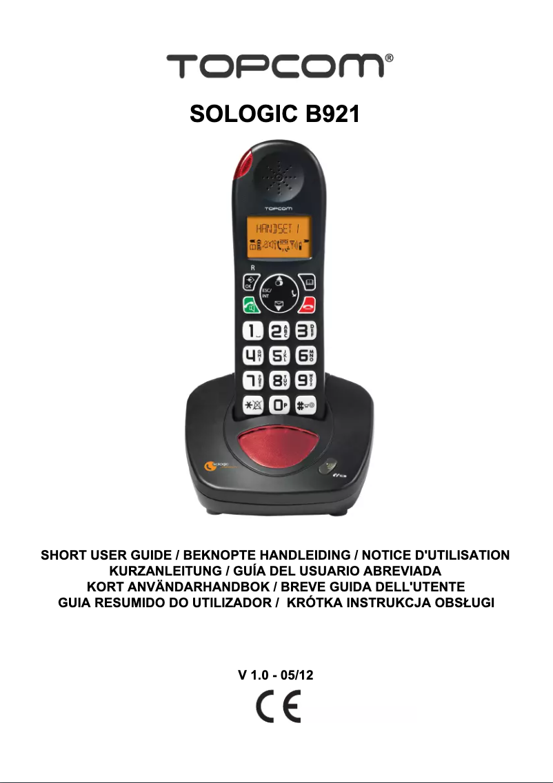 Imagen de la primera página del manual del dispositivo Sologic B921