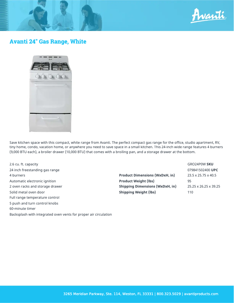 Imagen de la primera página del manual del dispositivo GRO24P0W