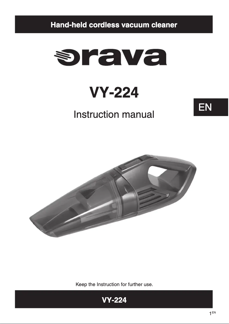 Imagen de la primera página del manual del dispositivo VY-224