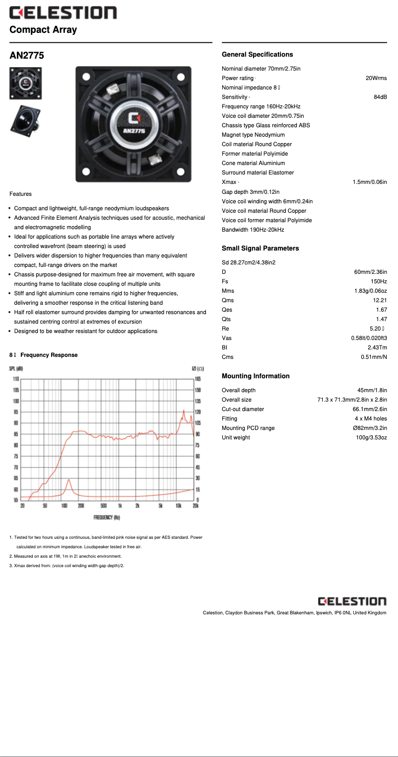 Imagen de la primera página del manual del dispositivo AN-2775