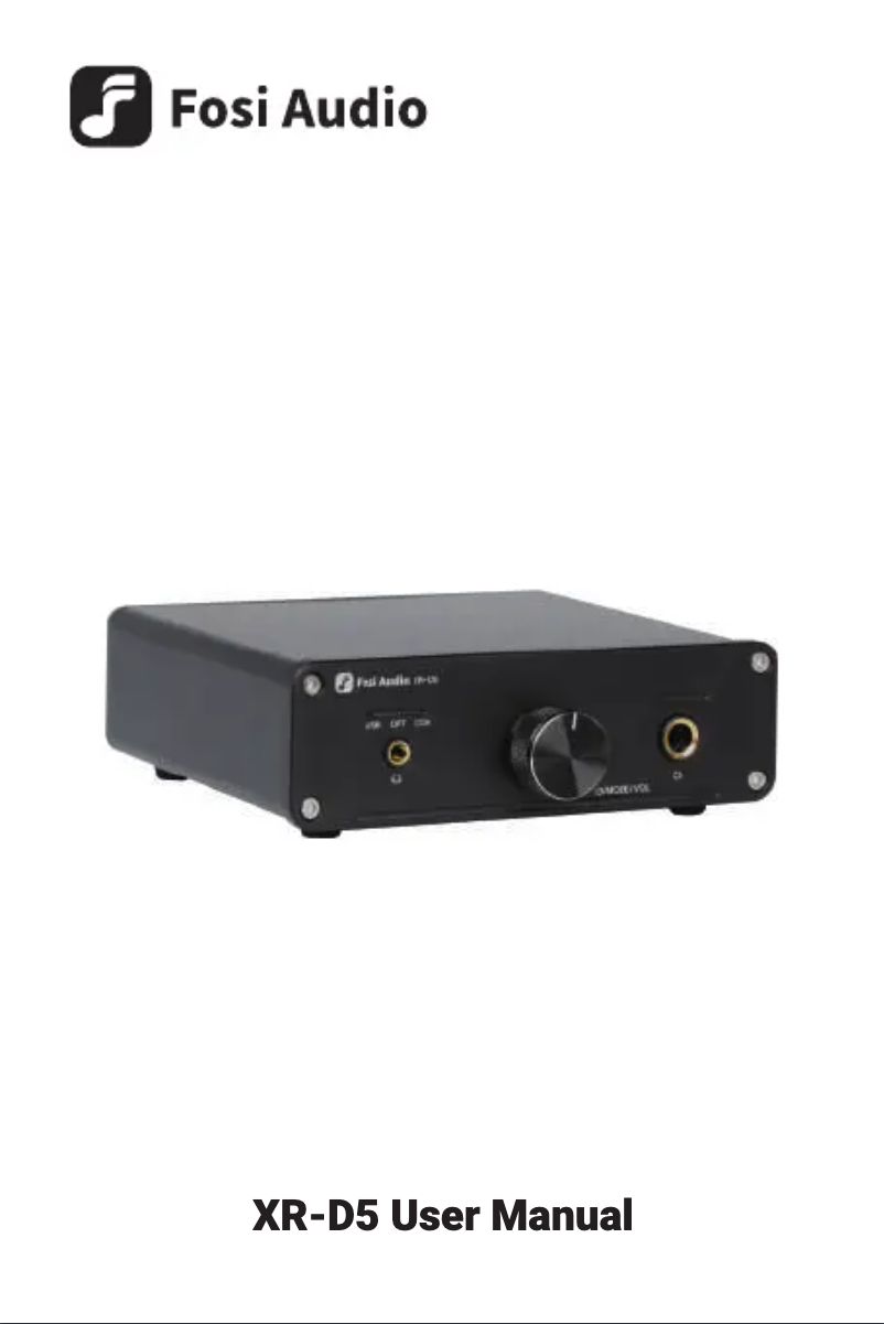 Página 1 del manual Manual de usuario Fosi Audio XR-D5