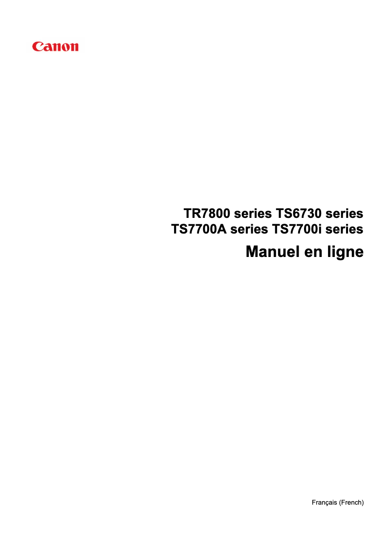 Imagen de la primera página del manual del dispositivo PIXMA TS7750i