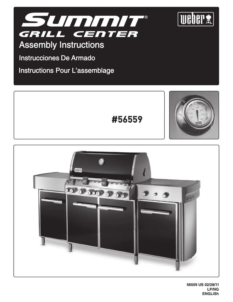 Imagen de la primera página del manual del dispositivo Summit Grill Center