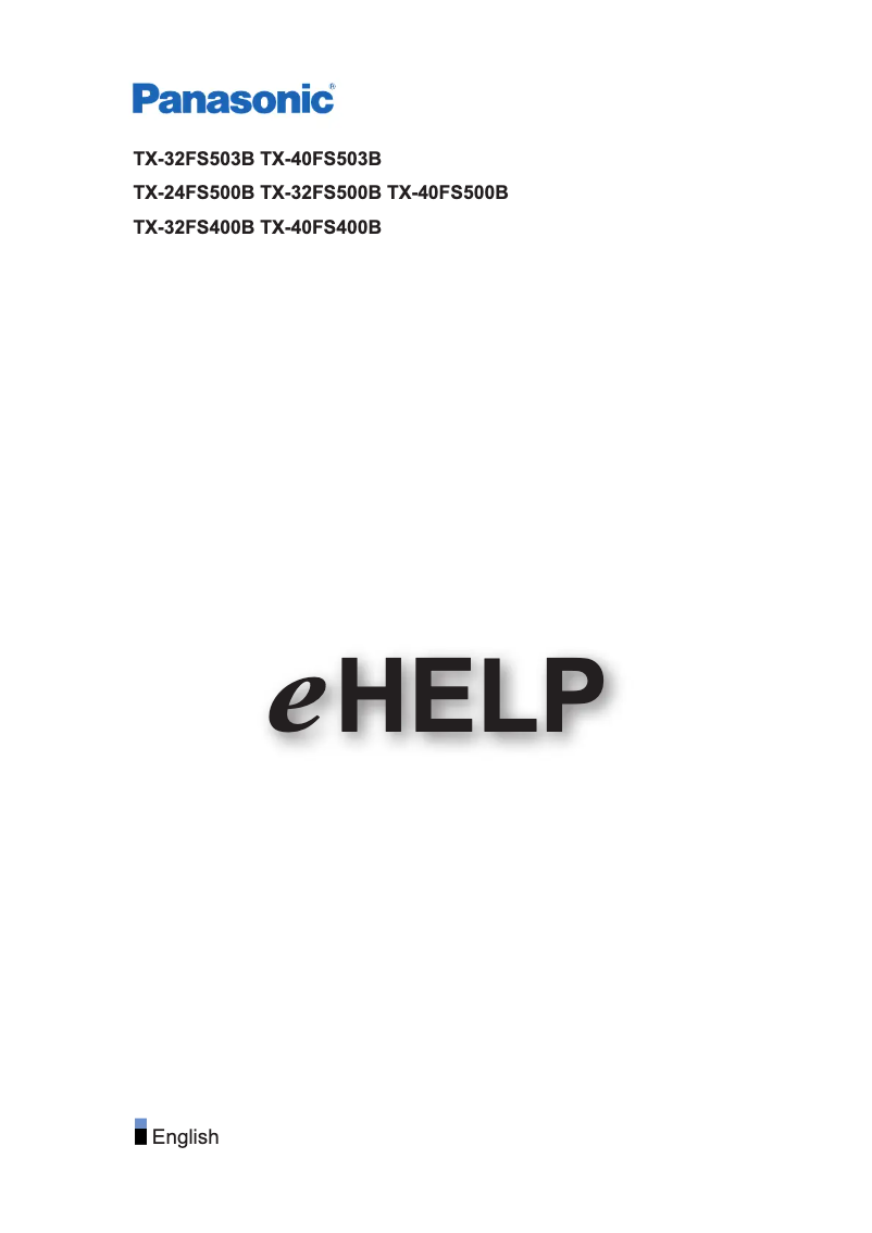 Imagen de la primera página del manual del dispositivo Viera TX-40FS503B