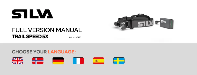 Imagen de la primera página del manual del dispositivo Trail Speed 5X