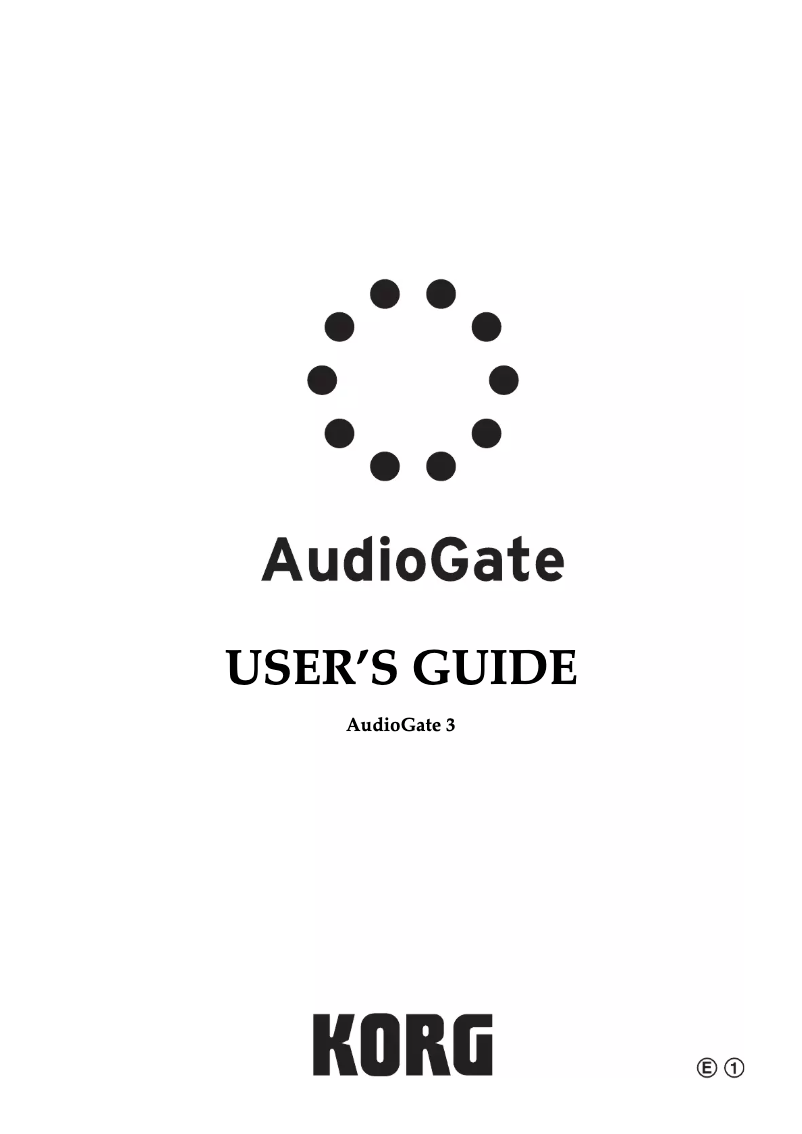 Página 1 del manual Manual de usuario Korg AudioGate 3